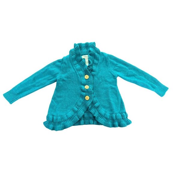 Matilda Jane Castles Cardigan Sweater in Turquoise Size 18-24 mos Toddler Girls - Picture 1 of 9